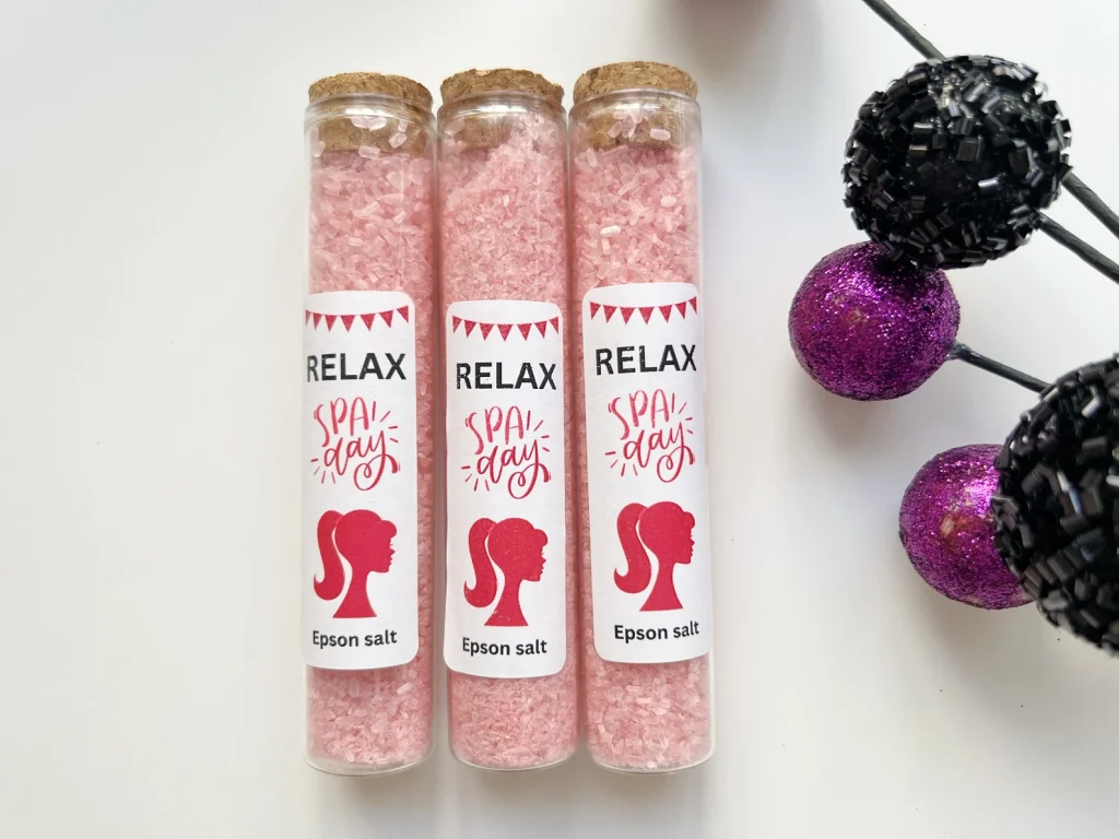 pink epson salt bottles etsy