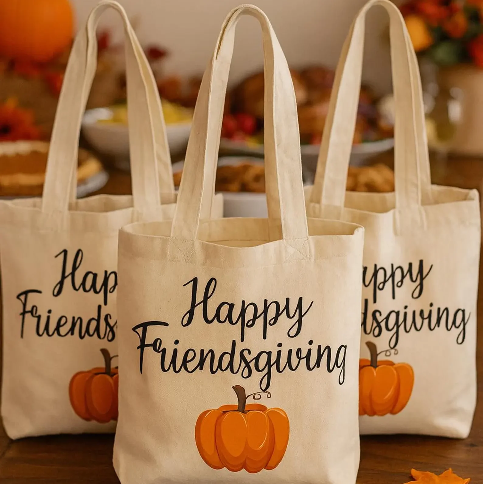 happy friendsgiving tote bags etsy