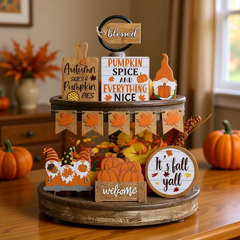 thanksgvign wooden centerpiece