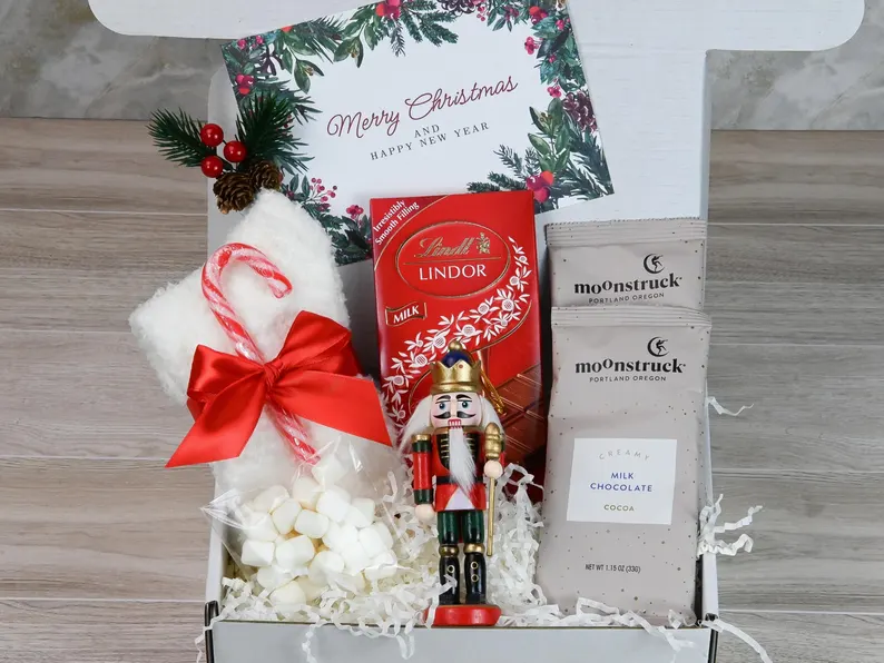 hot cocoas gift box set red and white etsy