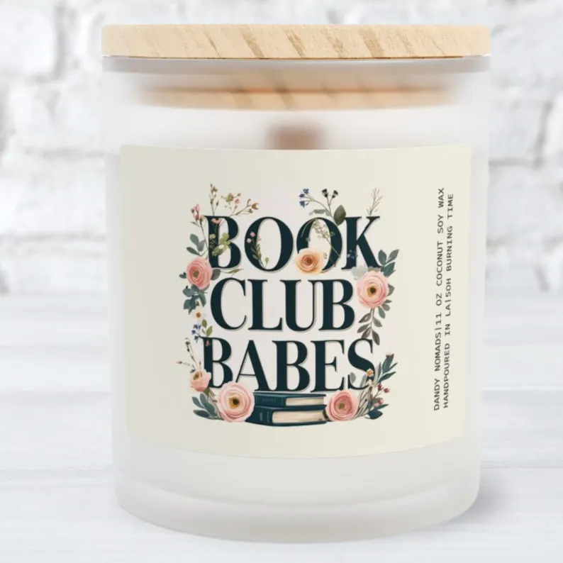 Book Club Babes Scented Candle Etsy