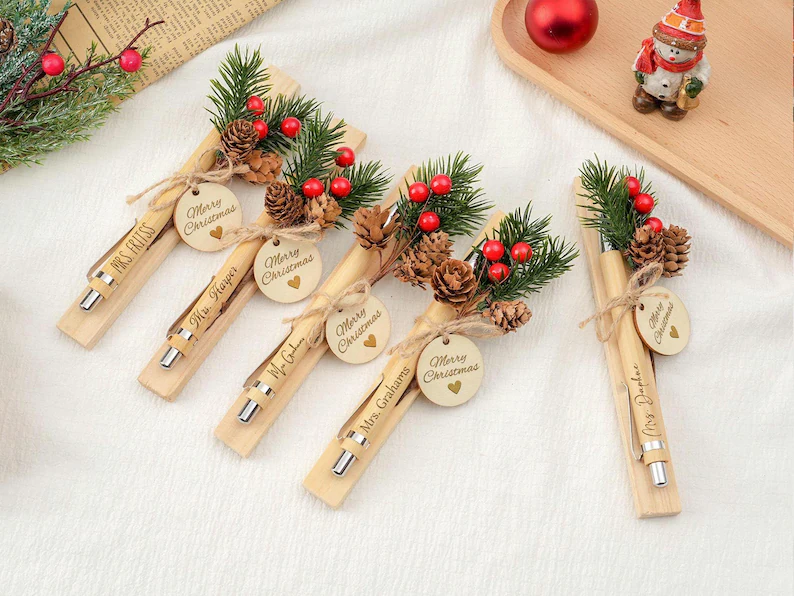 Christmas Ballpoint Pen with Festive Charm Etsy