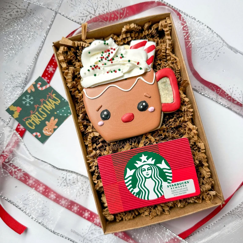 Christmas cookie gift box with gift card Etsy