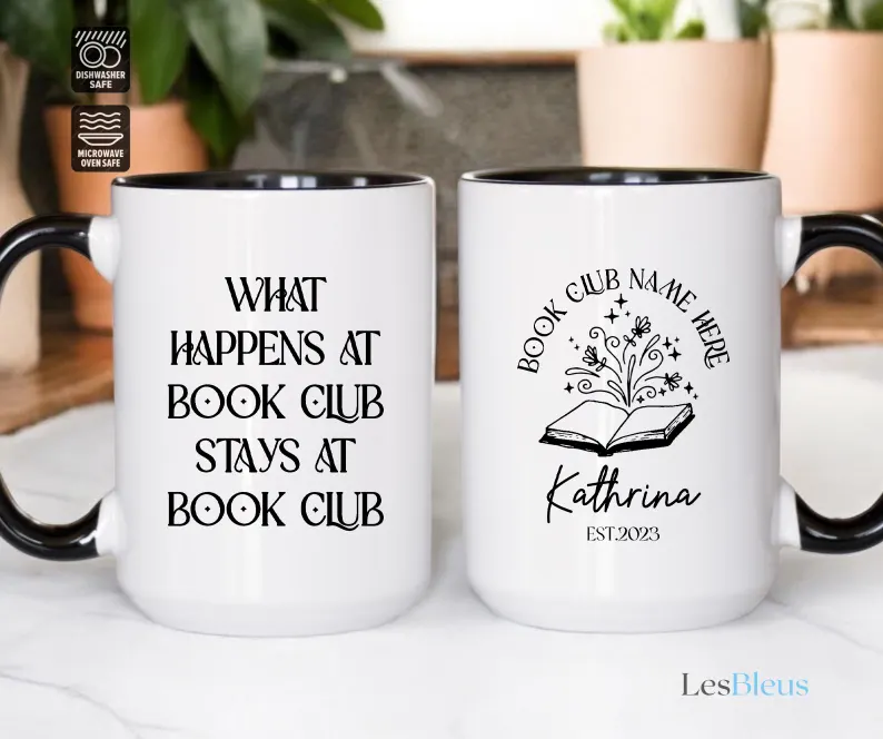 Personalized Book Club Mug Etsy