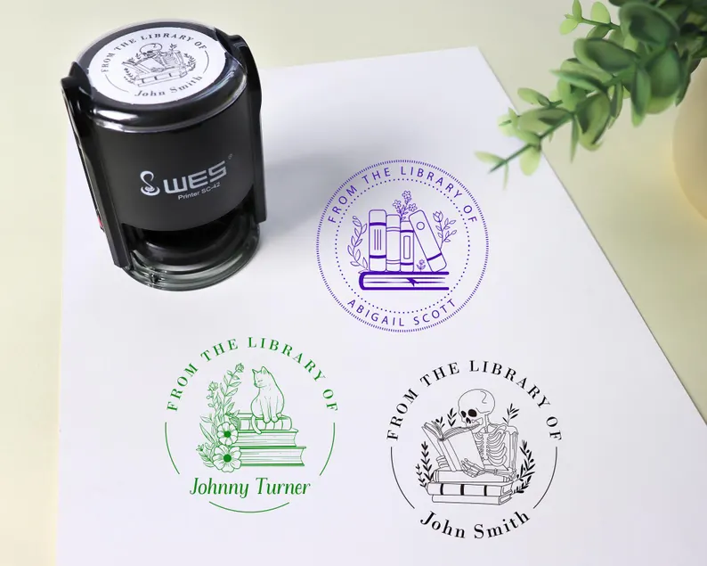 Personalized Book Stamp Etsy