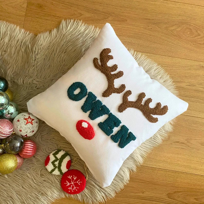 Personalized Christmas pillow Etsy