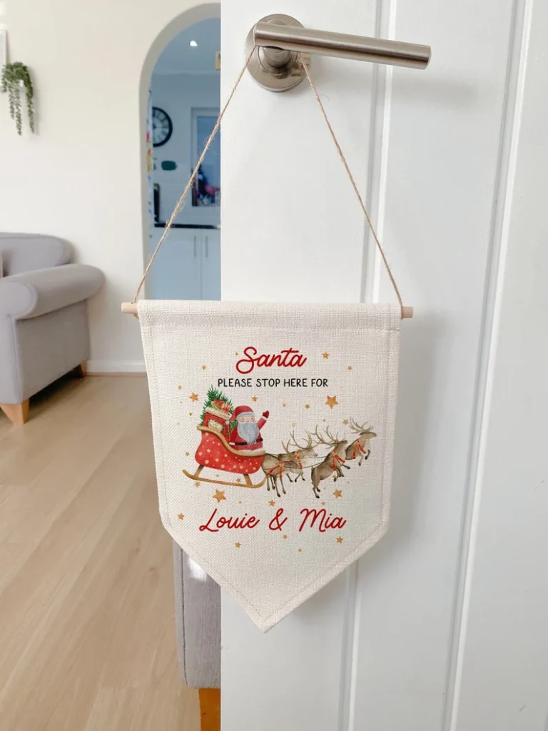 Santa Stop Here door sign Etsy
