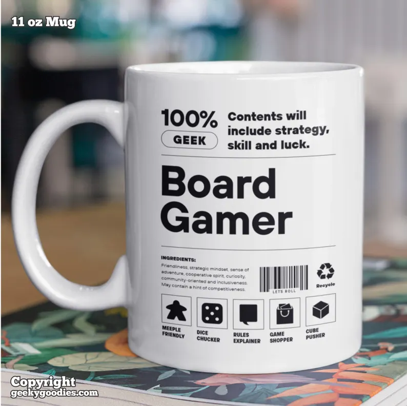 board gamer funny mug etsy