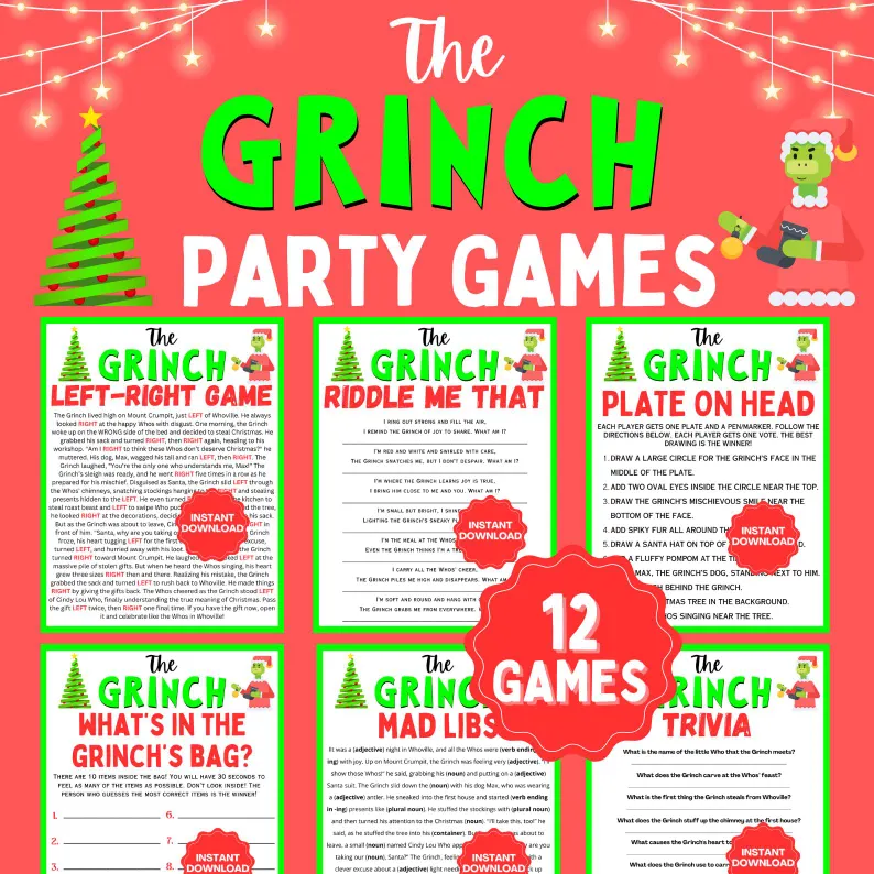 grinch printable games etsy
