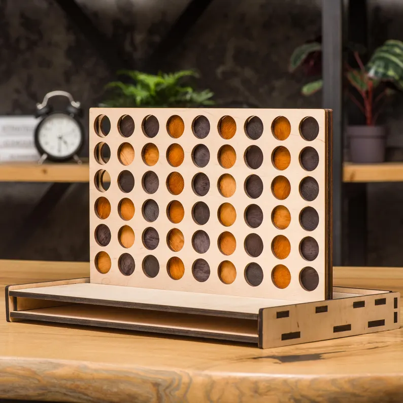 wooden 4 in a row game