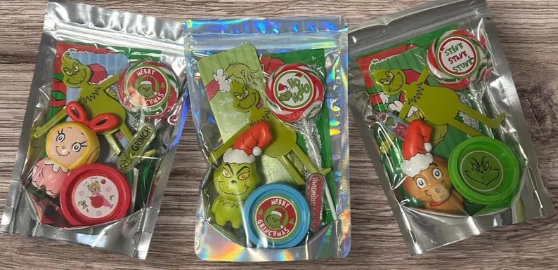 grinch party favor bags etsy