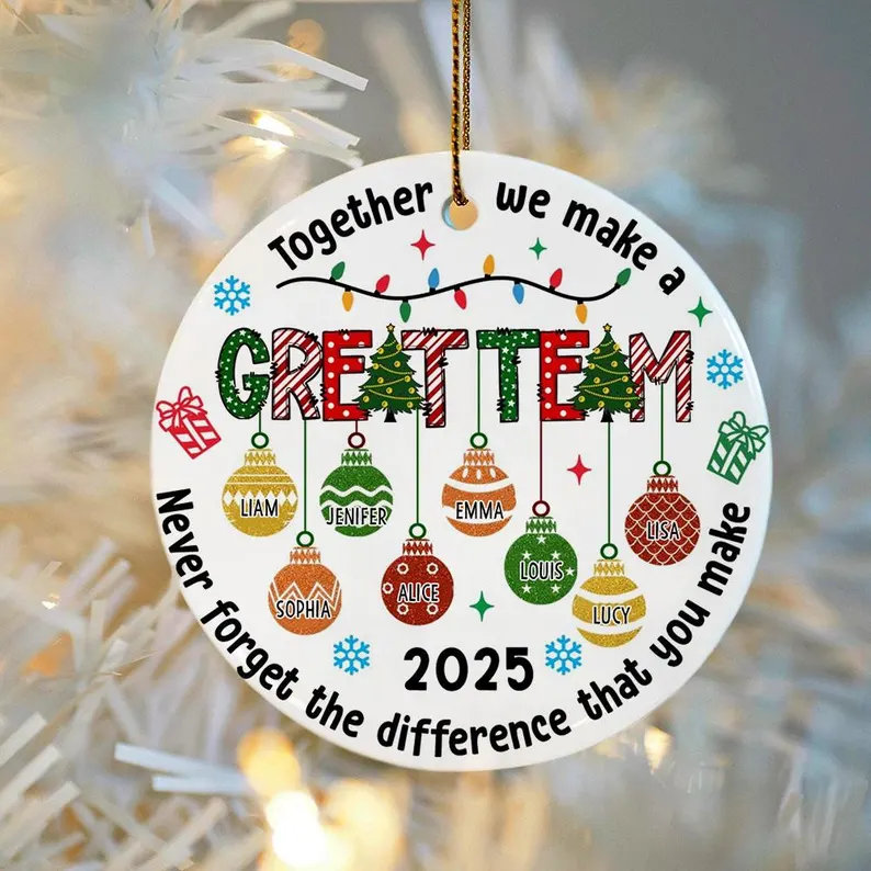 great team ornament etsy