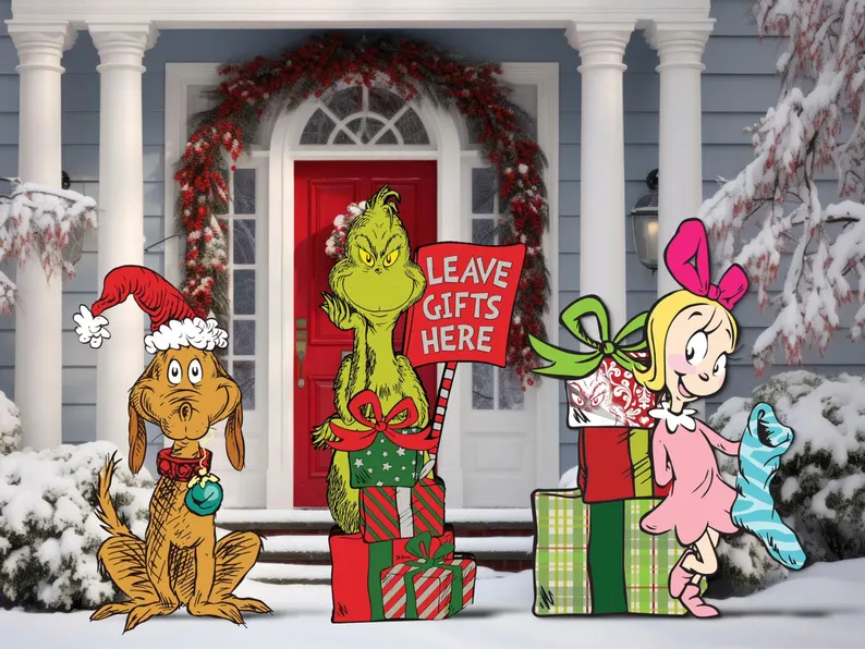 Grinch large character cutouts etsy