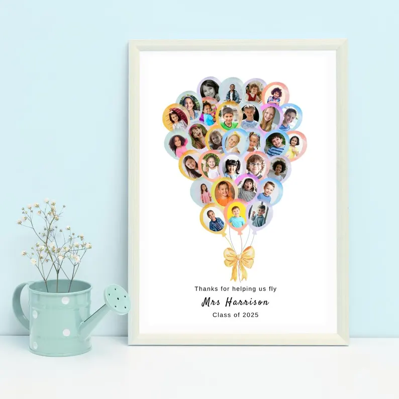 printable teacher photo gift with student pictures Etsy