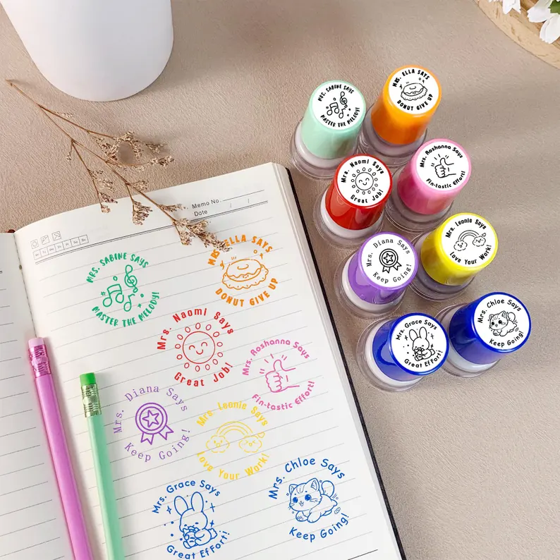personalized teacher stamps Etsy
