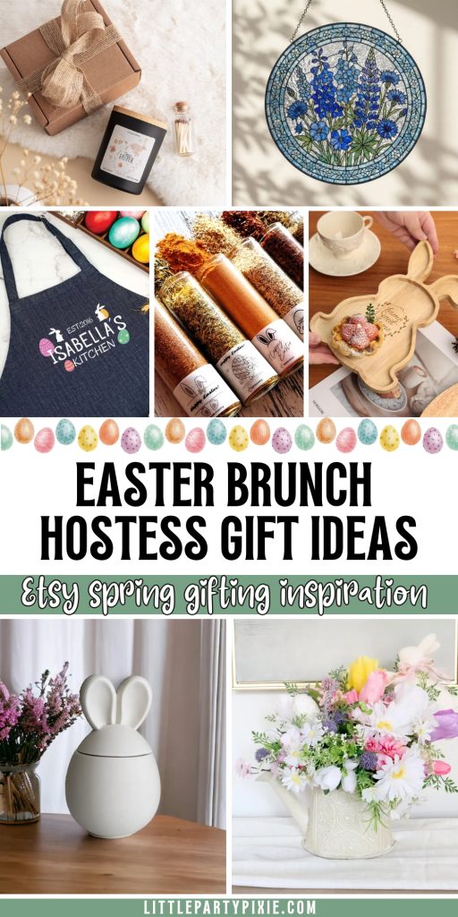 Collage of images easter hostess gifts