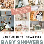 collage of items unique gifts ideas you can buy for new parents