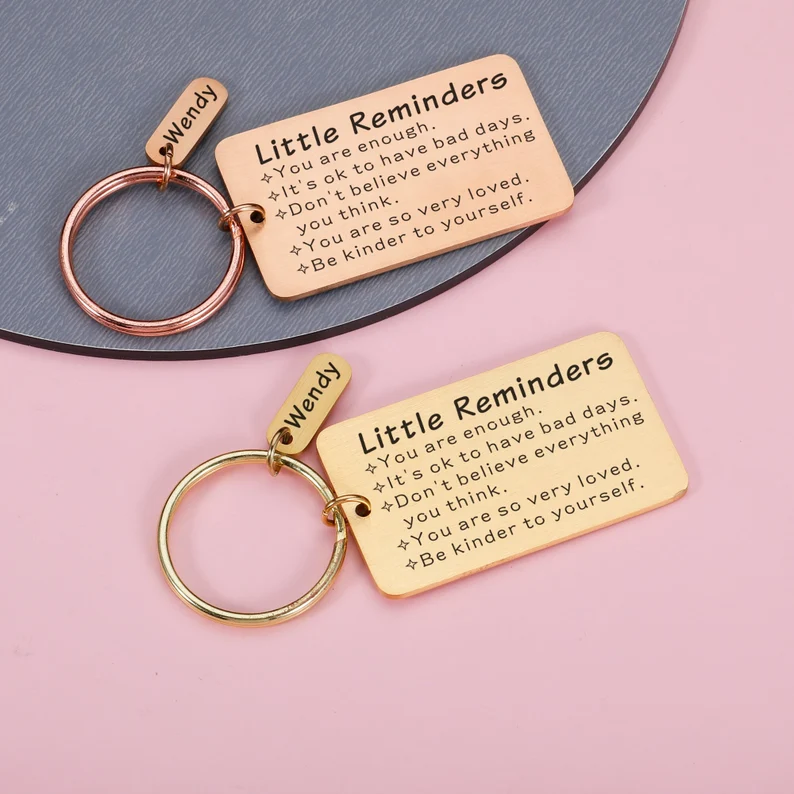 little reminders personalized keychain etsy