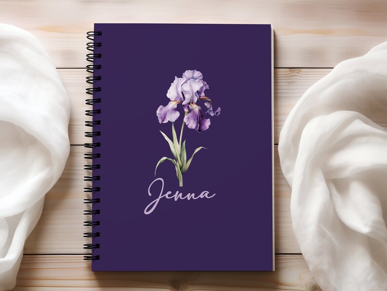 personalized purple journal with a violet etsy
