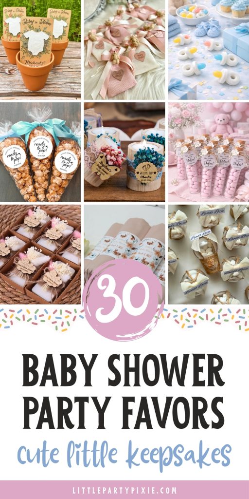 baby shower party favors image collage