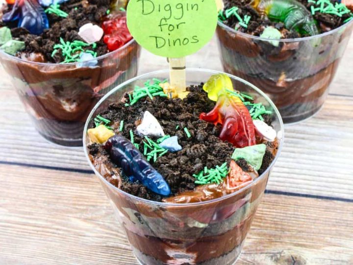 Dinosaur Pudding Cups
