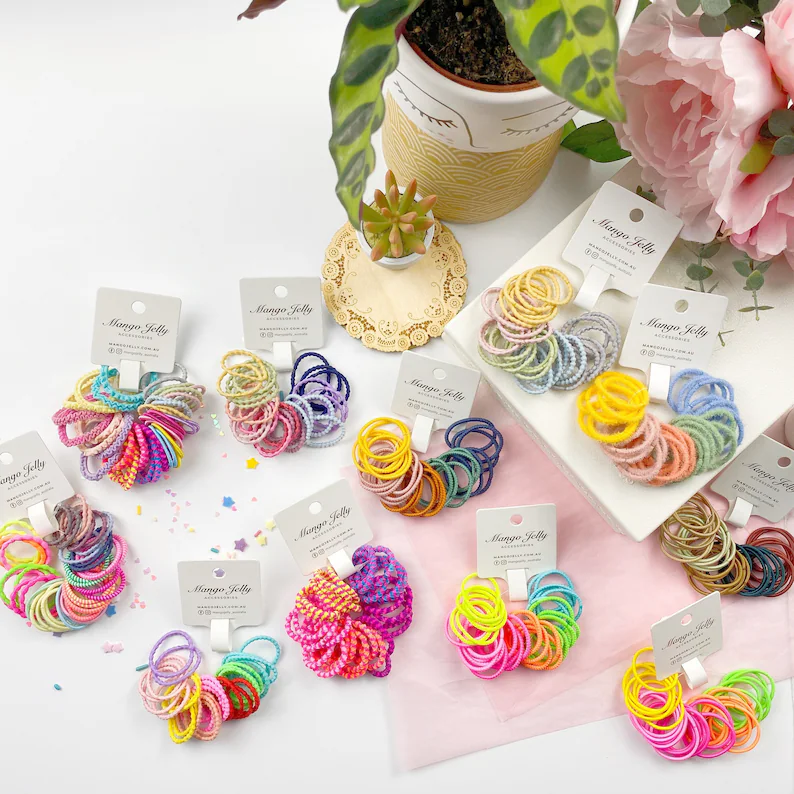 colorful collection of girls hair ties 11 year old girl gift ideas etsy