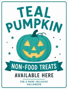 Teal Pumpkin Poster for Non Candy Treats