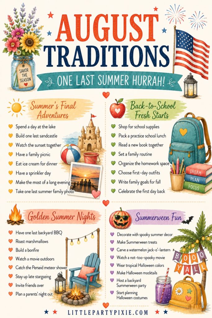 august family traditions infographic
