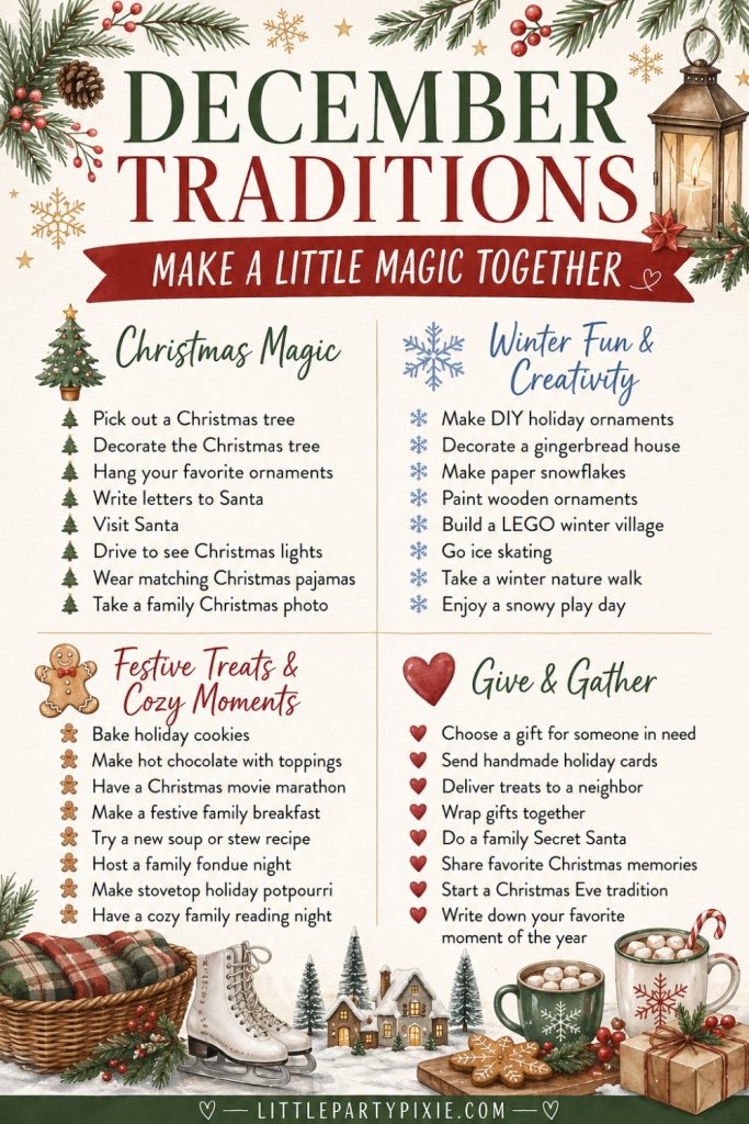 December family traditions infographic