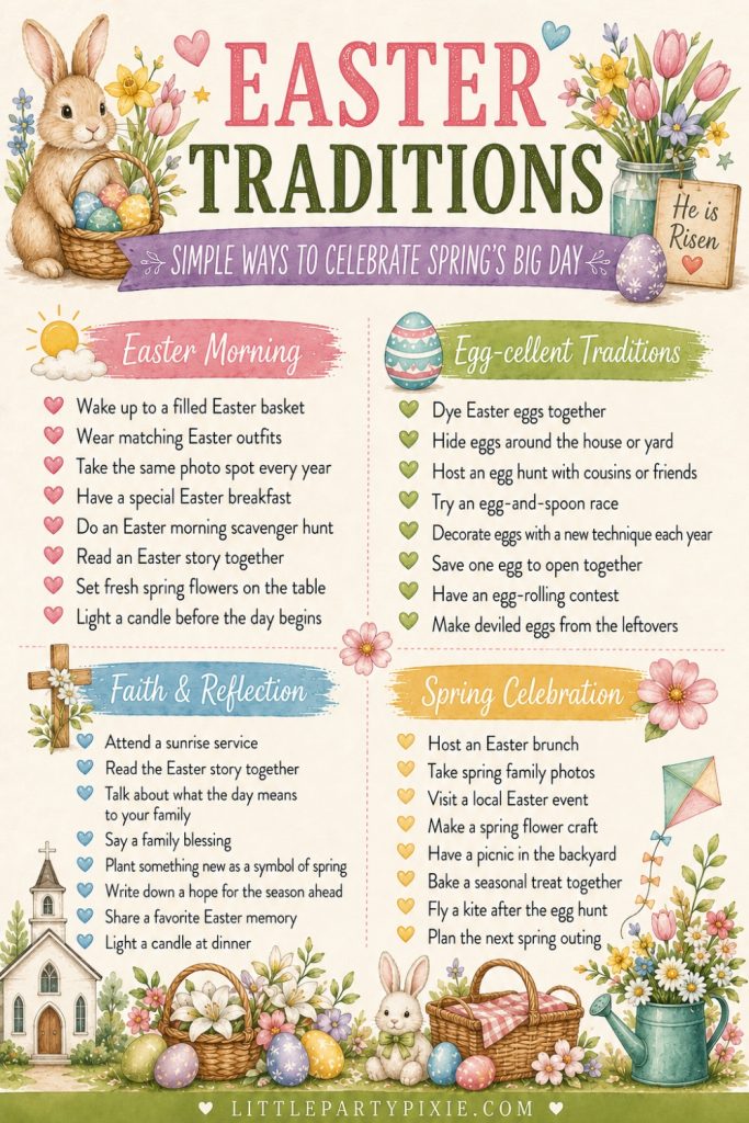 easter holiday family traditions infographic