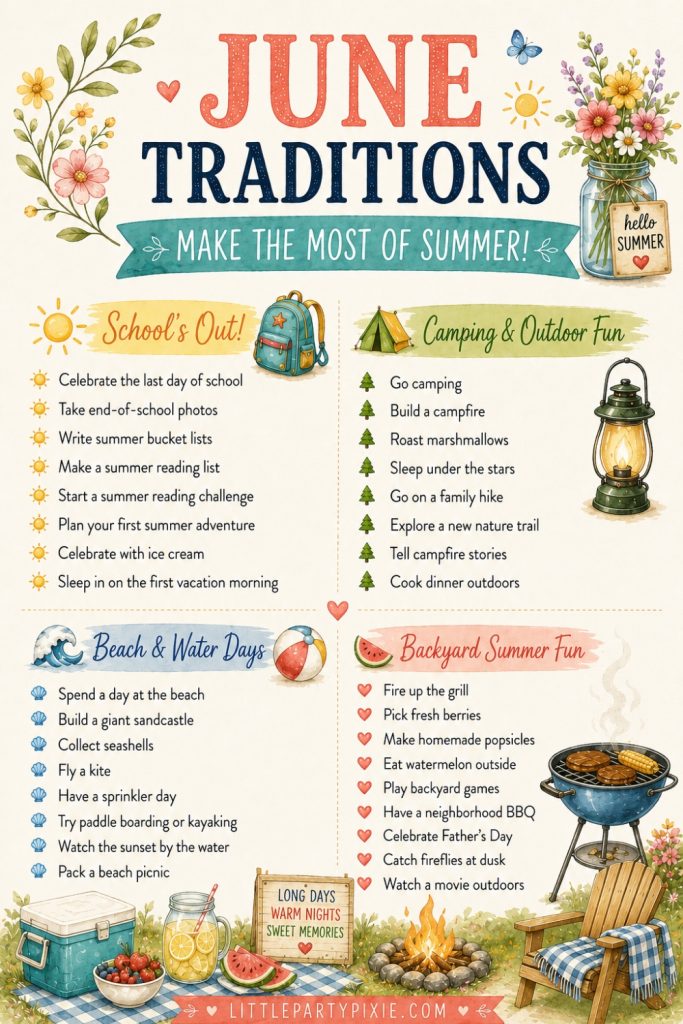 June holiday traditions infographic