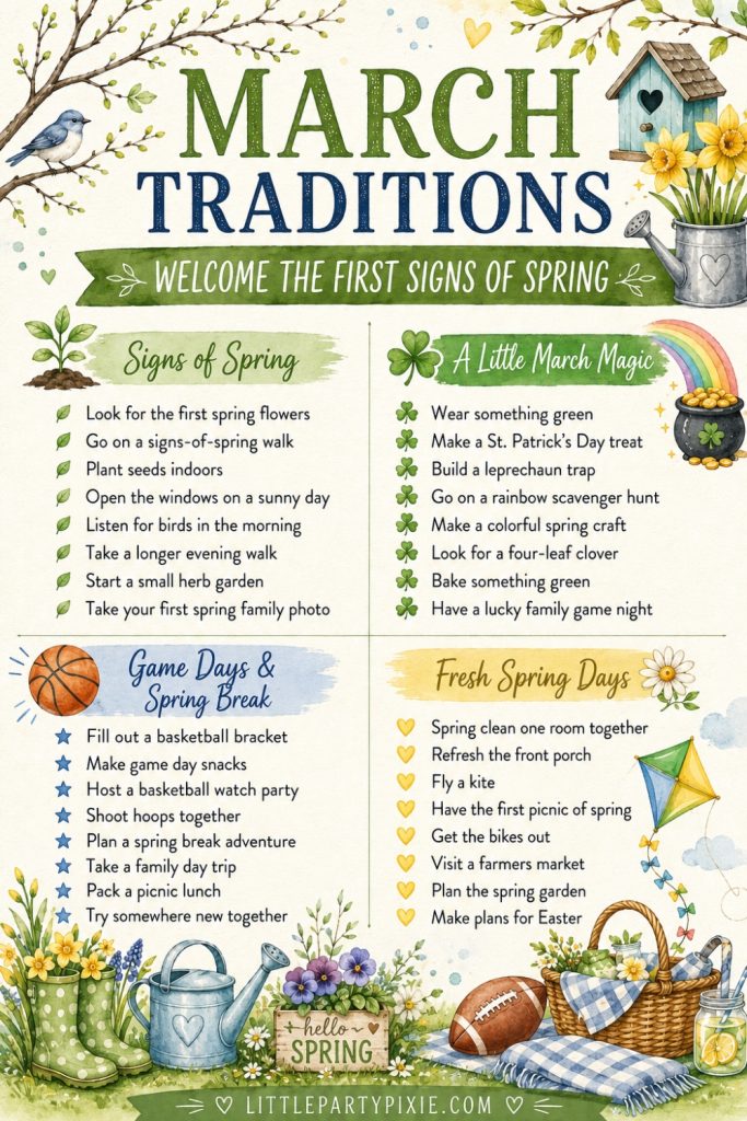 March holiday traditions infographic