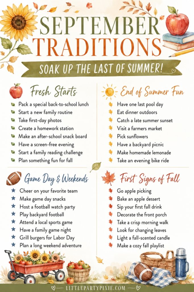 september family traditions infographic