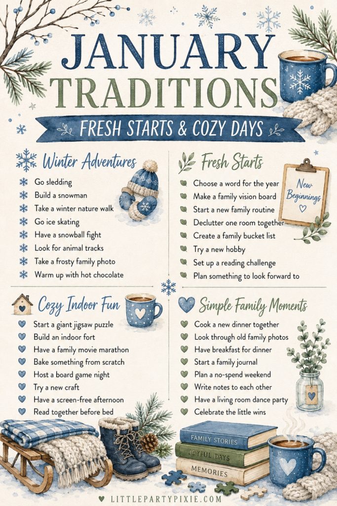 January traditions infographic