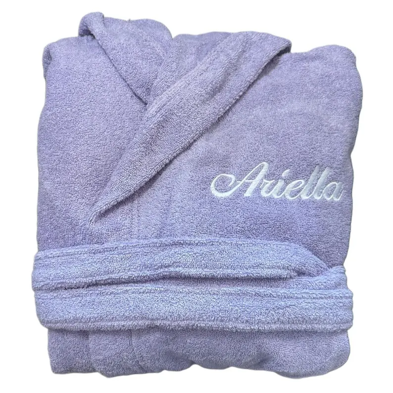fluffy purple robe with persoanlised name february gift idea