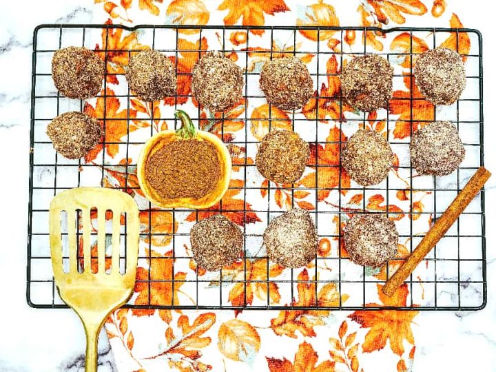 Air Fryer Pumpkin Spice Donut Holes