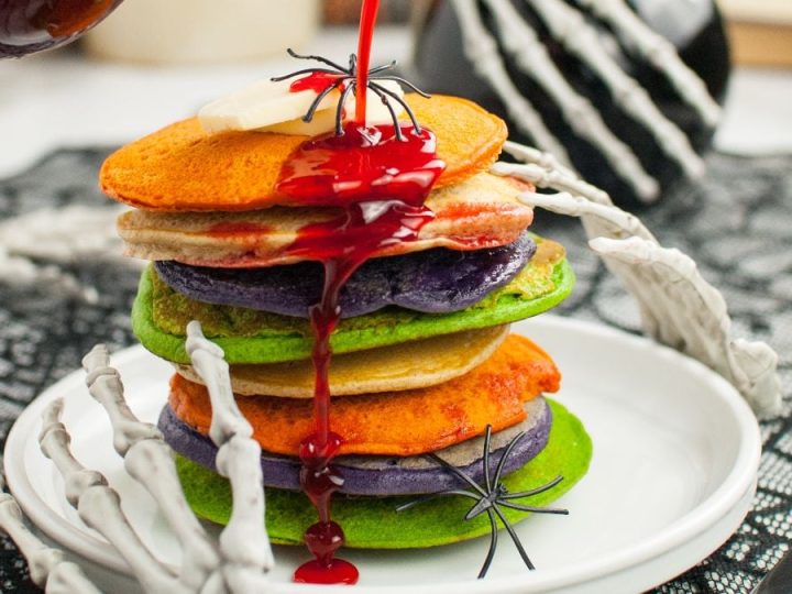 Colorful Halloween Pancakes