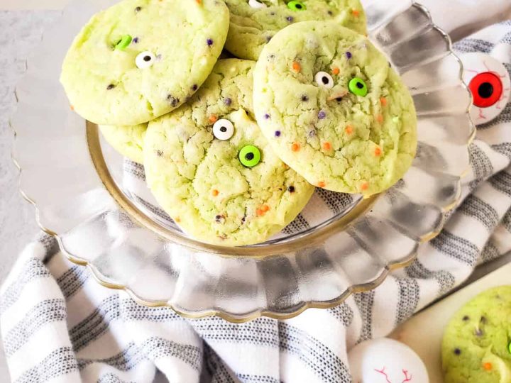 Halloween Zombie Cake Mix Cookies