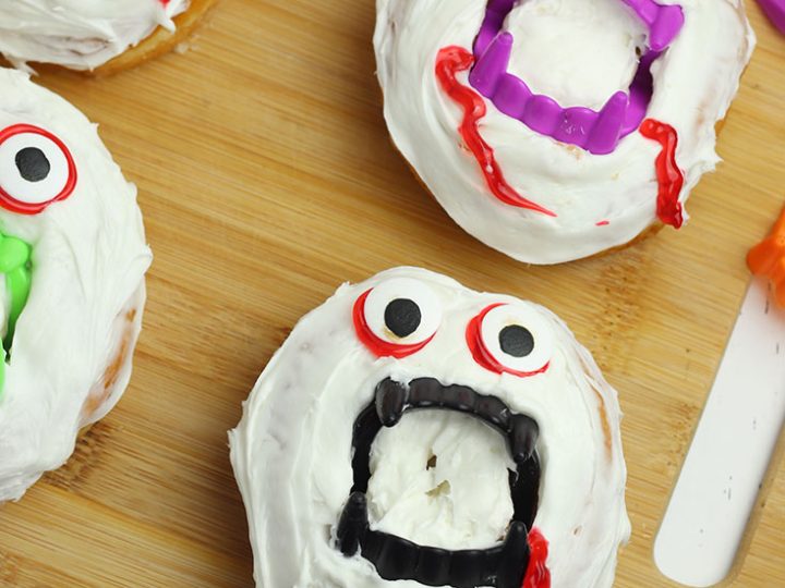 Vampire Donuts Halloween Themed Breakfast