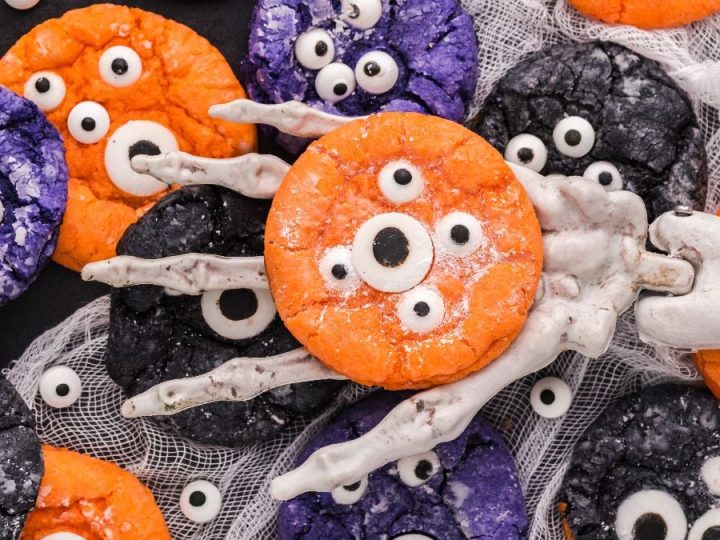 Halloween Crinkle Cookies