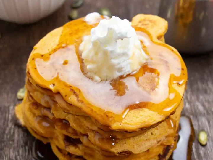 Jack-O-Lantern Pumpkin Pancakes
