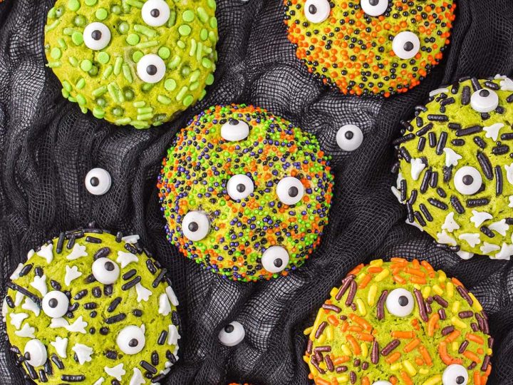 Halloween Monster Sprinkle Cookies
