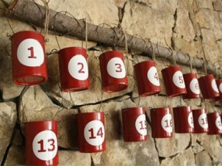 Recycled Tin Can Advent Calendar