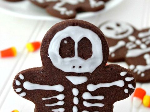 Crunchy Chocolate Skeleton Cookies