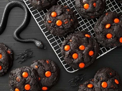 Dark Chocolate Halloween Cookies