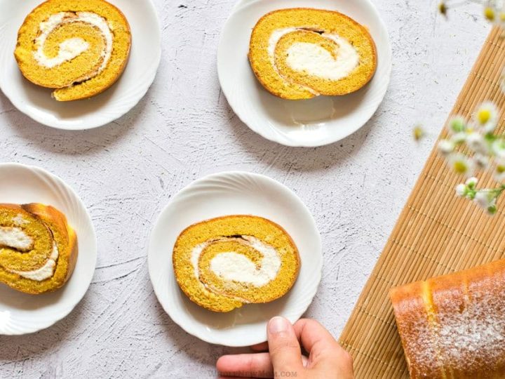 Gluten-free Sugar-free Pumpkin Roll