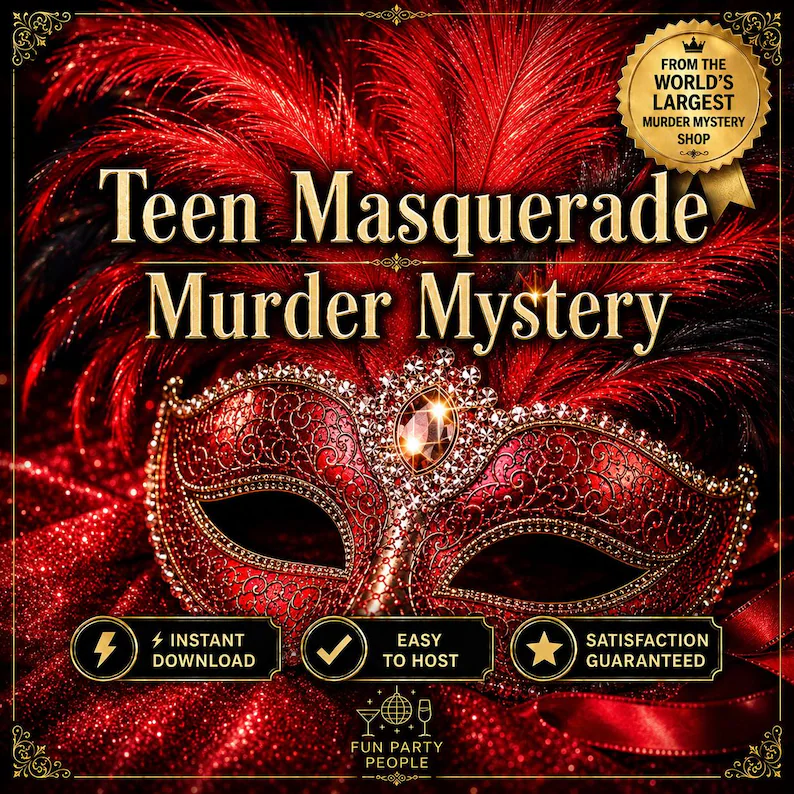 Teen Masquerade Murder mystery party pack on Etsy
