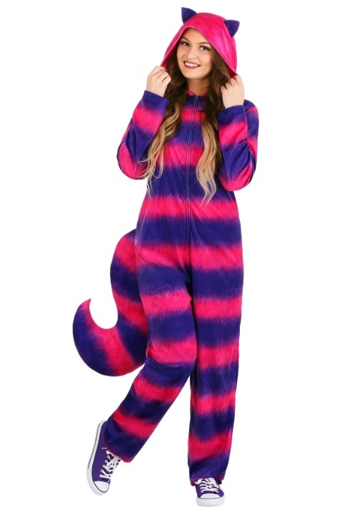 Cheshire Cat Costume Onesie for Adults - halloweencostumes.com