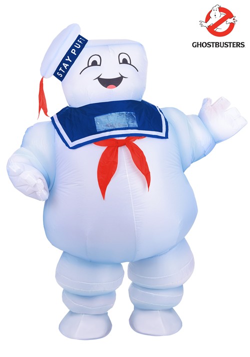 Adult Inflatable Ghostbusters Giant Stay Puft Costume - halloweencostumes.com