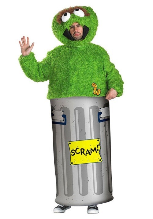 Sesame Street Oscar the Grouch Costume for Adults - halloweencostumes.com